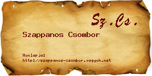 Szappanos Csombor névjegykártya